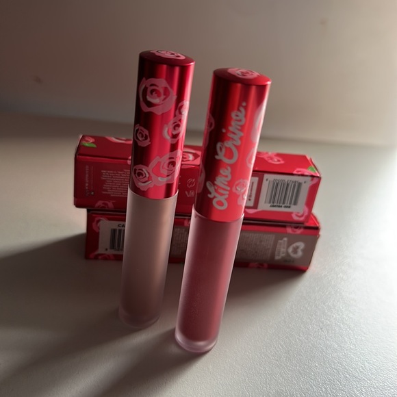 Lime Crime Other - 2 Lime Crime Velvetines..liquid matte lipstick colors cashmere and red velvet.